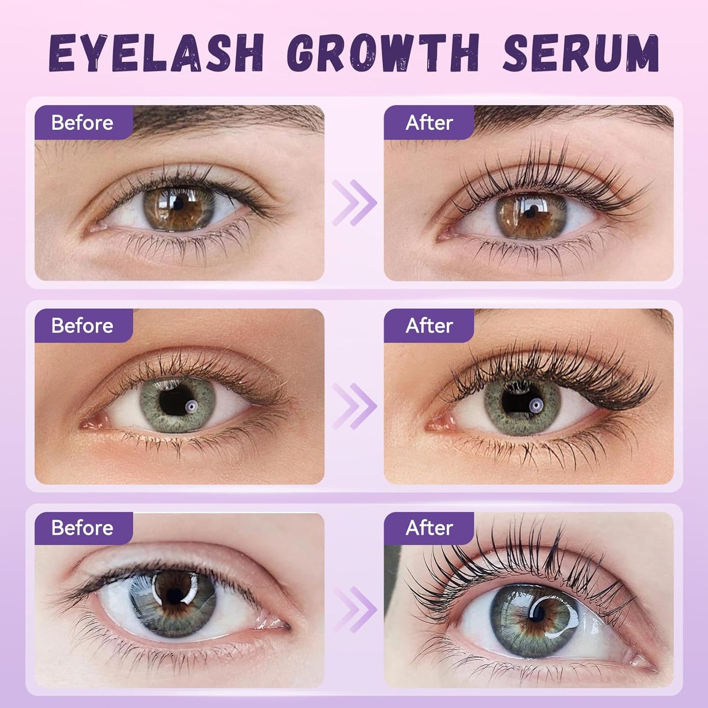 Lash Serum, Premium Eyelash Growth Serum Promotes Longer, Thicker, Fuller,Eyelash Serum Non Irritating (5ml)