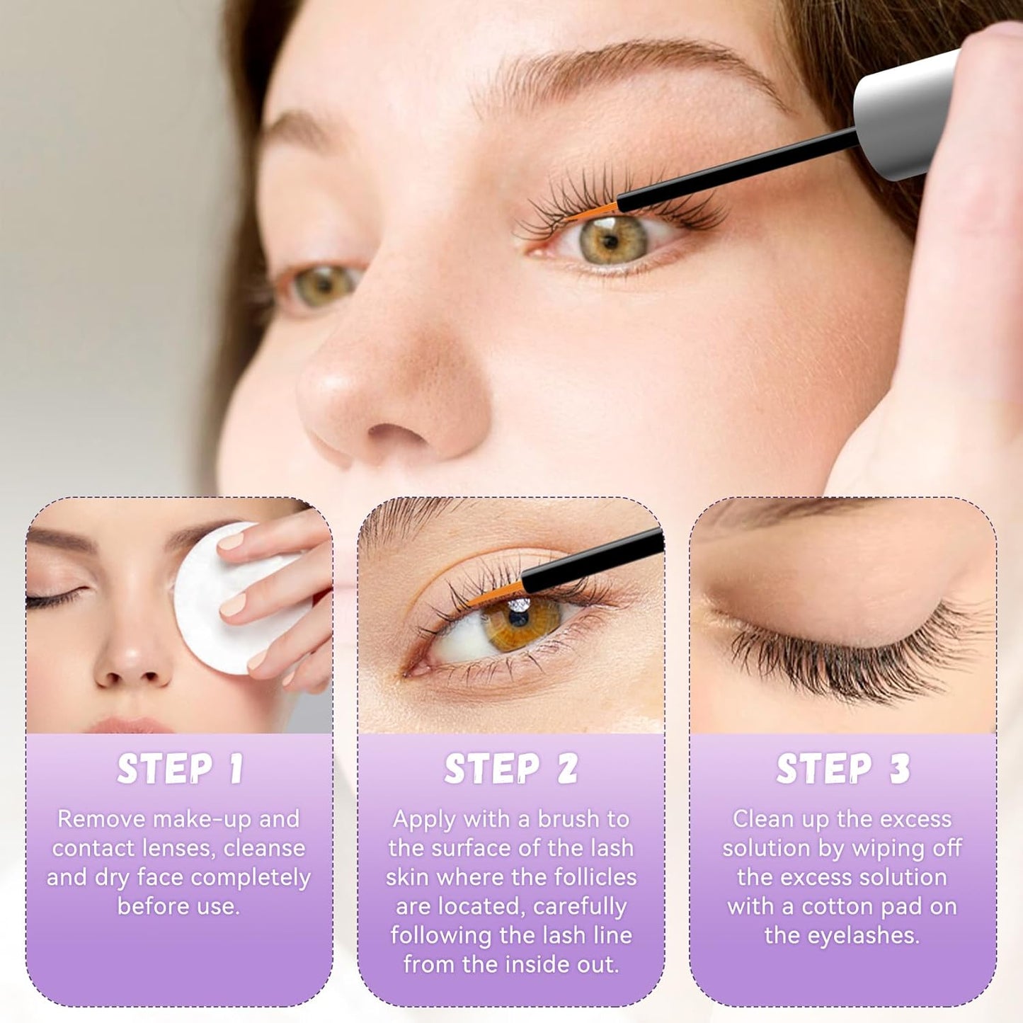 Lash Serum, Premium Eyelash Growth Serum Promotes Longer, Thicker, Fuller,Eyelash Serum Non Irritating (5ml)